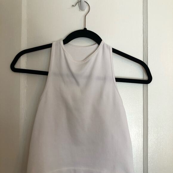 NWOT Free People Intimately High Neck Ribbed Racerback Crop Top White - Picture 9 of 11